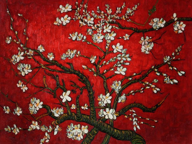 Van Gogh Almond Blossom (red)