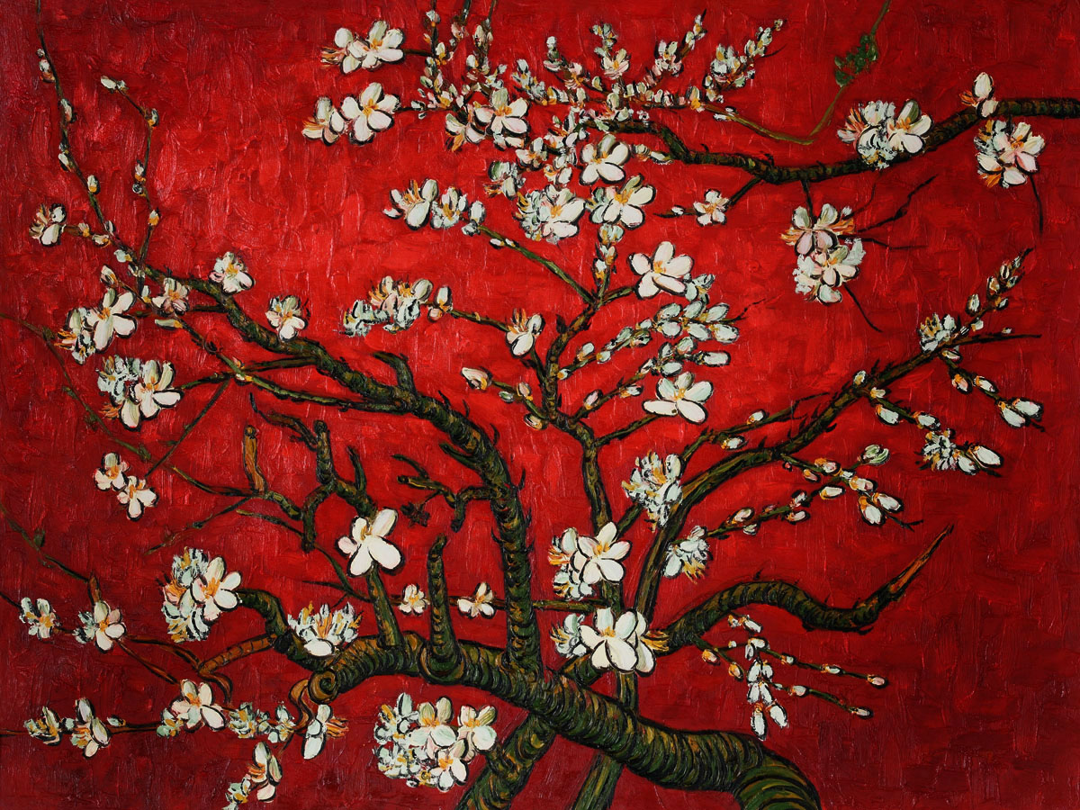 Van Gogh Almond Blossom (red)