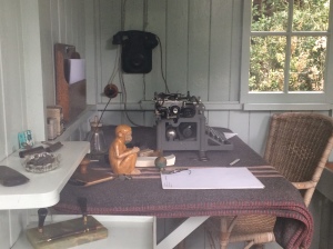 Inside Shaw's writing hut