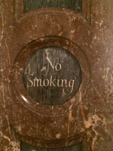 No Smoking sign @ RA