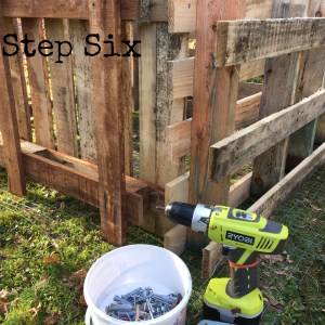 Screw and nail the pallets together